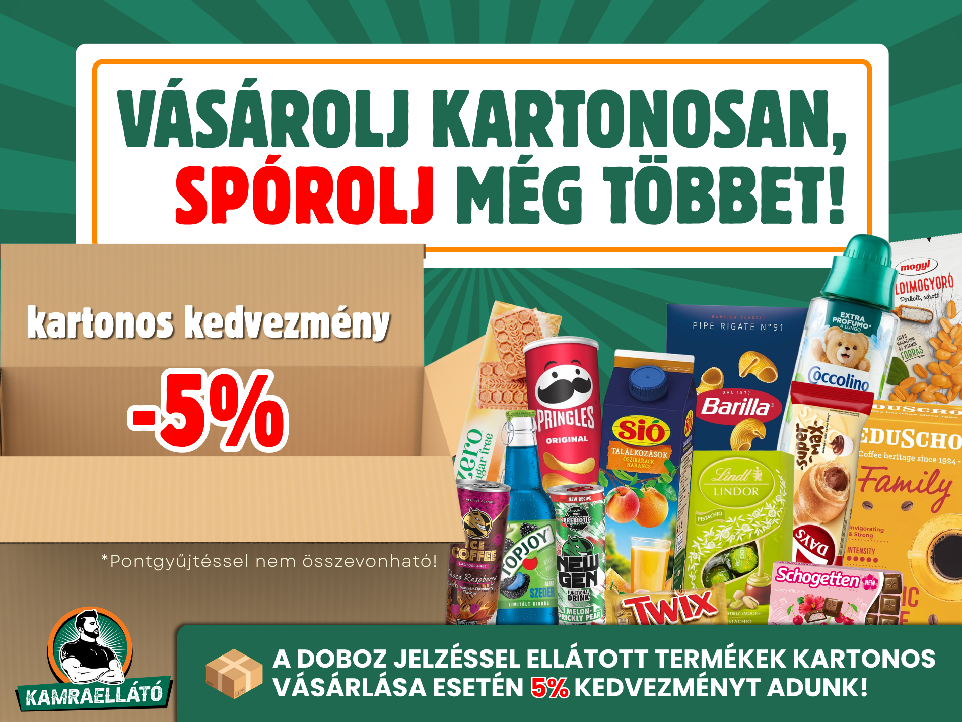 Gyűjtőkartonos mennyiségi kedvezmény -5%