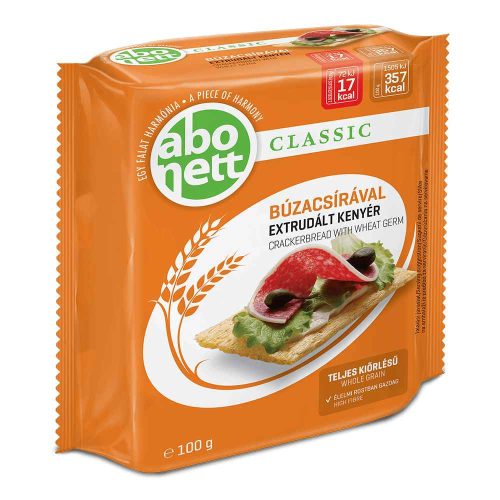 Abonett teljes kiőrlésű extrudált kenyér búzacsírával - 100g