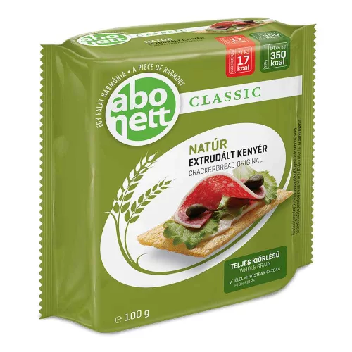 Abonett teljes kiőrlésű extrudált kenyér natúr - 100g