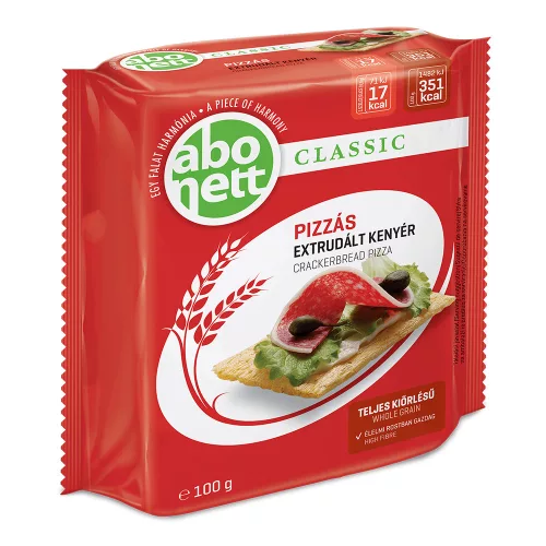 Abonett teljes kiőrlésű extrudált kenyér pizzás - 100g
