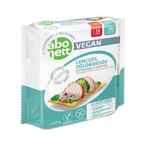Abonett VeganPro extrudált kenyér lencsés-zöldborsós (gluténmentes) - 100g
