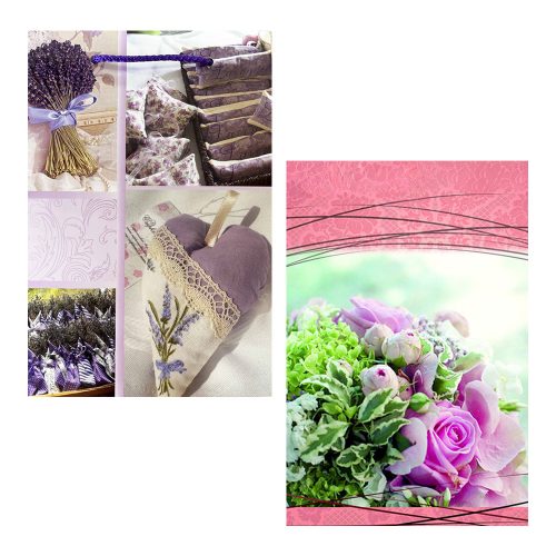 Ajándéktasak lakk közepes vegyes mintával -23x16cm