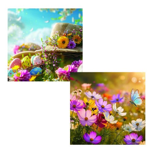 Ajándéktasak közepes C lakk többféle - 20x20x10cm