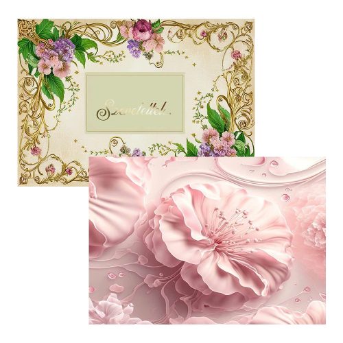 Ajándéktasak nagy B fekvő lakk többféle - 37x29x8,9cm