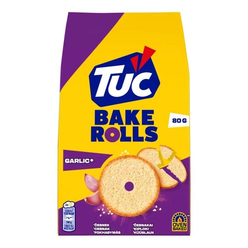 TUC Bake Rolls fokhagymás kétszersült - 80g