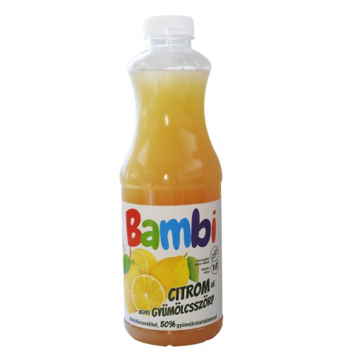 Bambi light citrom ízű gyümölcsszörp - 1000ml