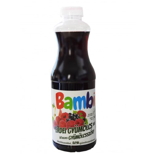 Bambi light erdeigyümölcs ízű gyümölcsszörp - 1000ml