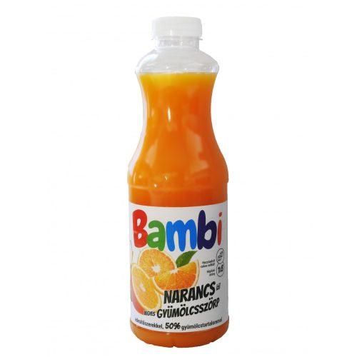 Bambi light narancs ízű gyümölcsszörp - 1000ml