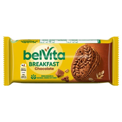 Belvita Breakfast kakaós,gabonás,omlós keksz csokoládédarabok - 50g