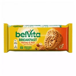   Belvita Breakfast mogyorós és mézes, gabonás keksz csokoládédarabok - 50g