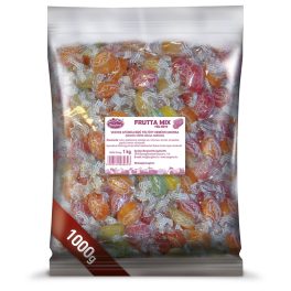   Bergland Frutta Mix vegyes gyümölcsízű töltött keménycukorka - 1000 g