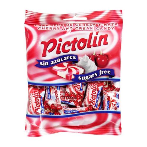 Pictolin cukormentes cukorka cseresznye-tejszín ízű - 65g