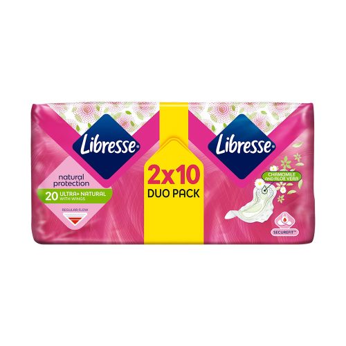 Libresse Aloe&Camomile Ultra Wings Normal DUO egészségügyi betét - 2x10 db