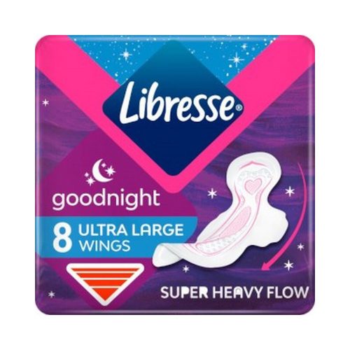 Libresse Ultra Goodnight Large Wings egészségügyi betét - 8db