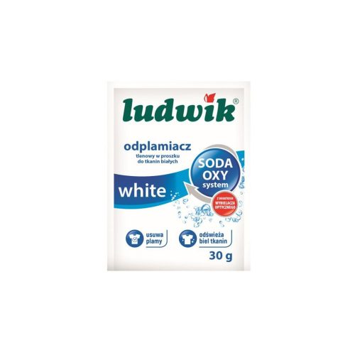 Ludwik folteltávolító por, tasakos, fehér ruhákhoz - 30 g
