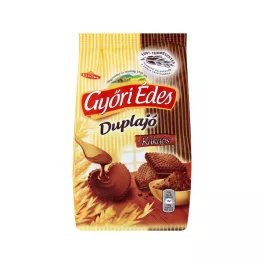   Győri Édes Duplajó kakaós bevonóval mártott, kakaós, omlós keksz - 150g