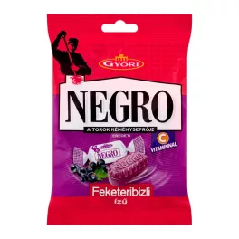 Győri Negro töltetlen keménycukorka, feketeribizli - 63g