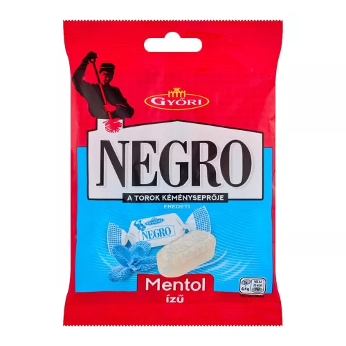 Győri Negro mentol ízű töltetlen keménycukorka - 63g