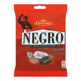   Győri Negro Classic mentol-ánizs ízű töltött keménycukorka - 140g
