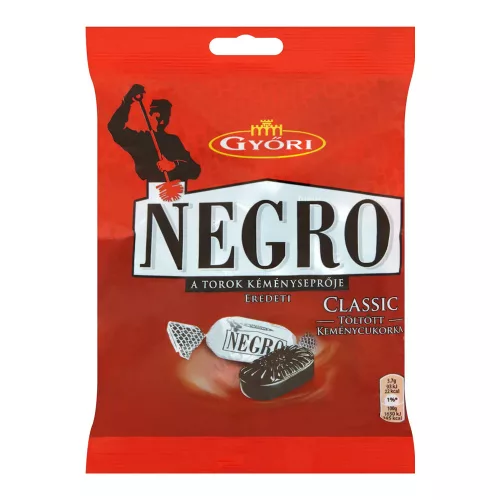 Győri Negro Classic mentol-ánizs ízű töltött keménycukorka - 140g