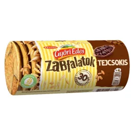   Győri Édes Zabfalatok tejcsokoládéval mártott,zabpelyhes,omlós keksz - 215g