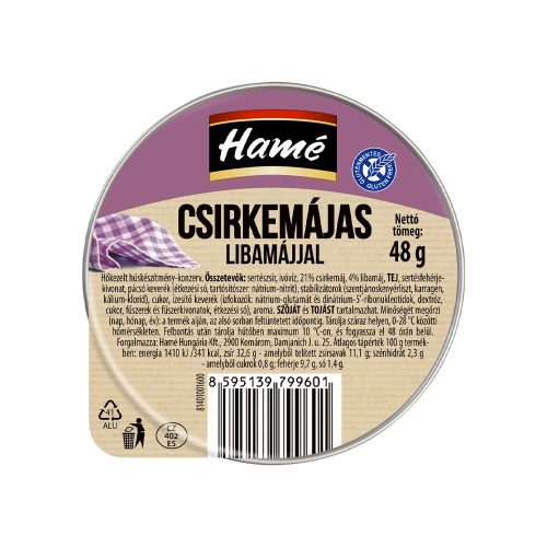 Hamé csirkemájas libamájjal - 48g