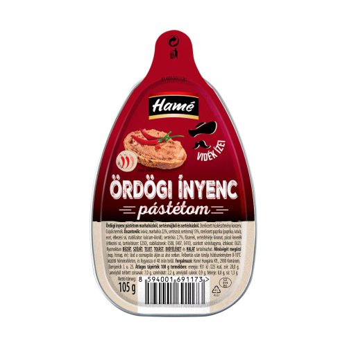 Hamé ördögi ínyenc marha- és sertéshús pástétom - 105 g