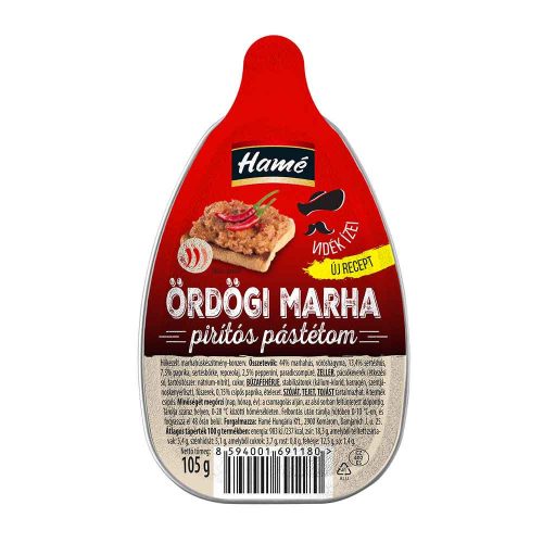 Hamé pástétom ördögi marha pirítós 105g