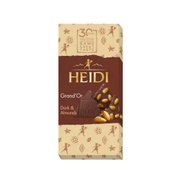Heidi táblás étcsokoládé karamelizált mandula - 100g