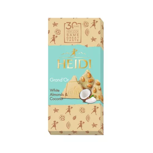 Heidi Grand'Or Fehércsokoládé mandulával és kókusszal - 100g