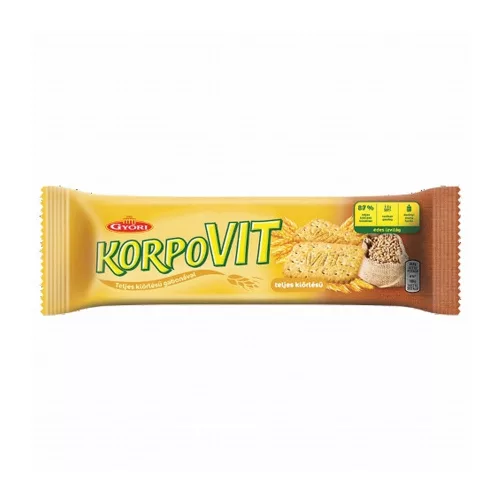 Győri Korpovit ropogós, édes keksz teljes kiőrlésű gabonával - 174g