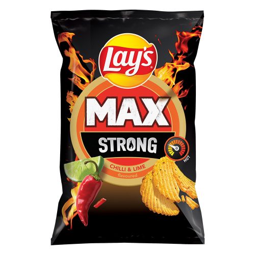 Lays Max Strong csípőspaprika- és limeízű burgonyachips - 55 g