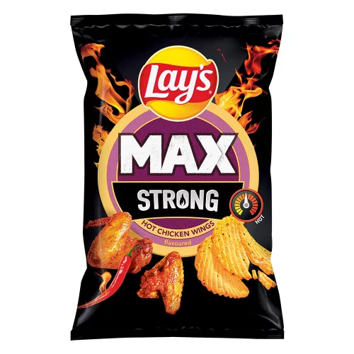 Lays Max Strong burgonyachips csípős húsos jellegű ízesítéssel - 55g