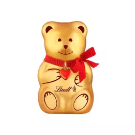   Lindt Bear tejcsokoládé mackó figura szívvel a nyakában - 100 g