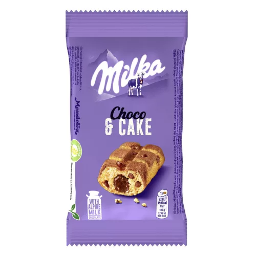 Milka Cake&Choc piskóta tejcsokoládé darabok, csokoládés töltelék - 35g
