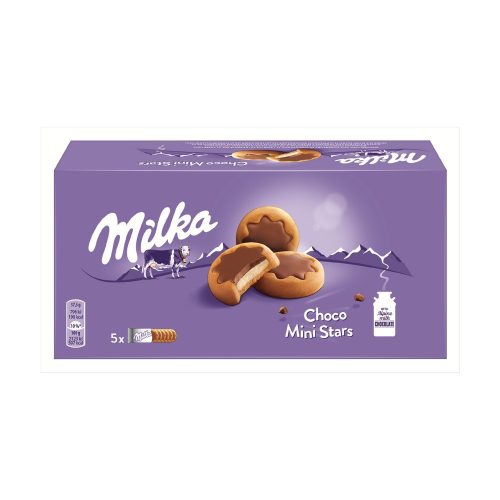 Milka choco mini stars teje krémmel töltött keksz - 185g