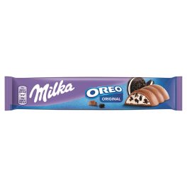   Milka & Oreo tejcsokoládé,kakaós kekszdarabok,vaníliaízű tejes krém - 37g