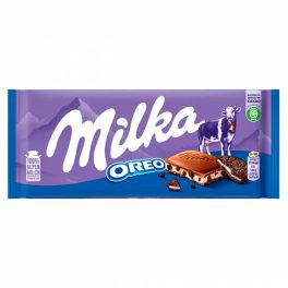   Milka Oreo tejcsokoládé kakaós kekszdarabok,vaníliás tejes krém - 100g