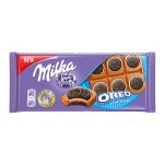 Milka Oreo Sandwich kakaós kekszek vaníliaízű,tejes töltelék tejcsokin - 92g