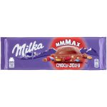 Milka alpesi tejcsokoládé meggyes zselédarabkákkal, cukordrazséval - 250g