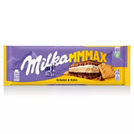   Milka alpesi tejcsokoládé kakaós-tejes krémtöltelékkel és keksszel - 300g
