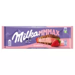 Milka alpesi tejcsokoládé eperízű töltelékkel - 300g