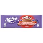 Milka alpesi tejcsokoládé eperízű töltelékkel - 300g