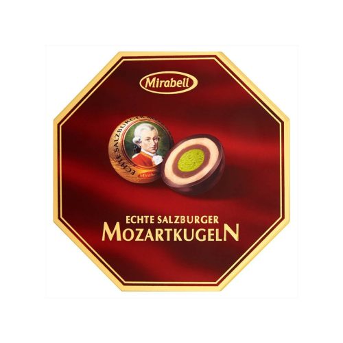 Mirabell Mozartgolyó étcsokoládé világos és sötét mogyoróskr