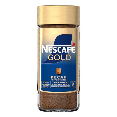Nescafe koffeinmentes üveges instant kávé GOLD - 100g