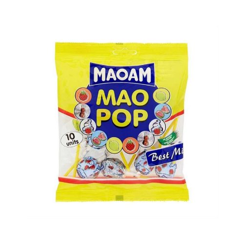 Maoam mao pop best mix gyümölcsízű nyalóka - 130g