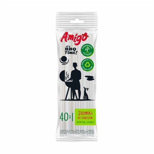 Amigo papírszívószál - 40 db