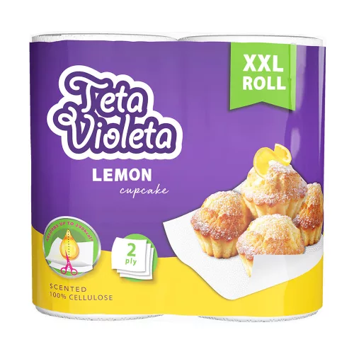 Violeta Maxi 2 rétegű papírtörlő 2 tekercs citrom, citrom illat