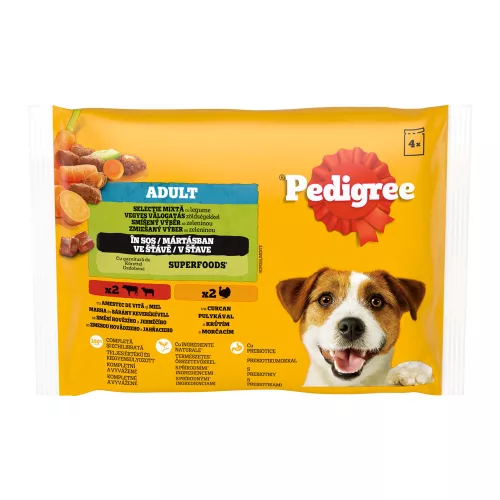 Pedigree alutasakos marha-bárány-pulyka-répa 4db - 400g