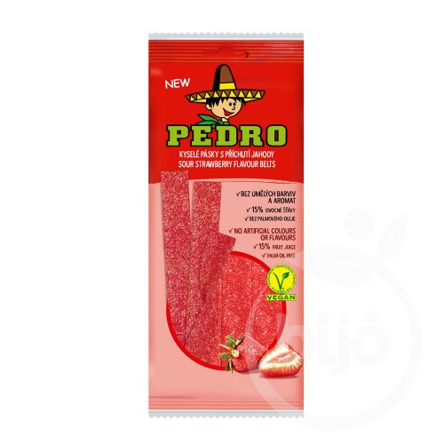 Pedro gumicukor strawberry belt vegán - 80g